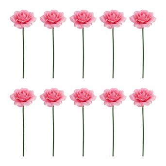 Large Artificial Roses Bouquet, Silk Rose with Detachable Flower Heads, Realistic Faux Floral 5.9"H