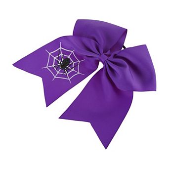 Halloween Bow Hair Elastics for Women 1 pc Purple