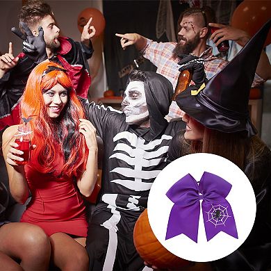 Halloween Bow Hair Elastics for Women 1 Pc Purple