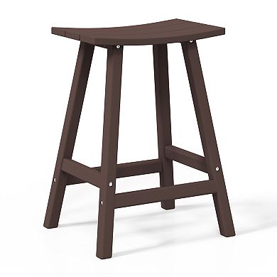 24" height Outdoor / Patio Saddle bar stool