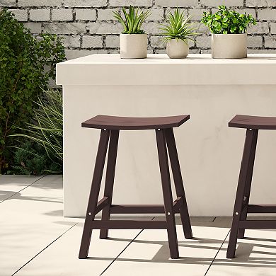 24" height Outdoor / Patio Saddle bar stool
