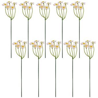 Artificial Chamomile Silk Daisies Small Faux Wildflower Bouquet with Detachable Heads 8.7"H