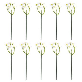 Artificial Chamomile Silk Daisies Small Faux Wildflower Bouquet with Detachable Heads 8.7"H
