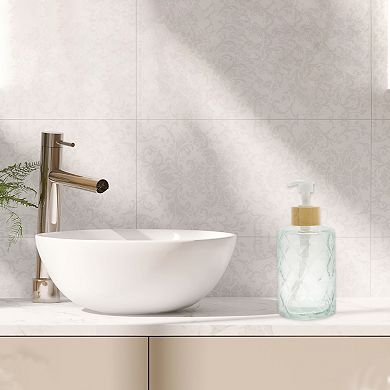 2.91"x6.97" Round Bottom Diamond Pattern Soap Dispenser 11.16oz 1 Pc