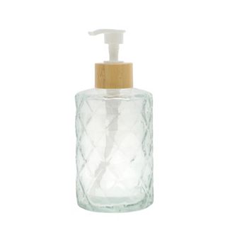 2.91"x6.97" Round Bottom Diamond Pattern Soap Dispenser 11.16oz 1 pc