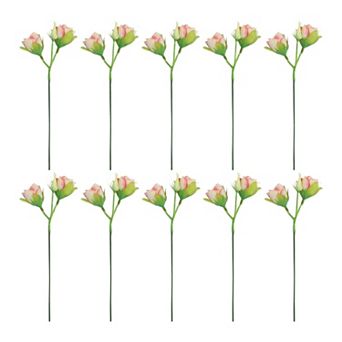 Artificial Roses Bulk 10Pcs, Silk Rose Bouquet with Removable Heads, Faux Flowers 9.4"H