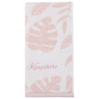 Cotton Hand Towel 28 x 13 in Leaf Jacquard Soft Absorbent Bathroom Hand Towel