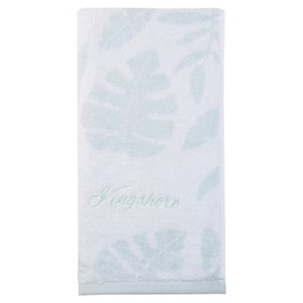 Cotton Hand Towel 28 x 13 in Leaf Jacquard Soft Absorbent Bathroom Hand Towel