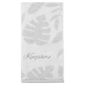 Cotton Hand Towel 28 x 13 in Leaf Jacquard Soft Absorbent Bathroom Hand Towel