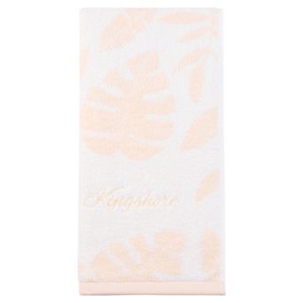 Cotton Hand Towel 28 x 13 in Leaf Jacquard Soft Absorbent Bathroom Hand Towel