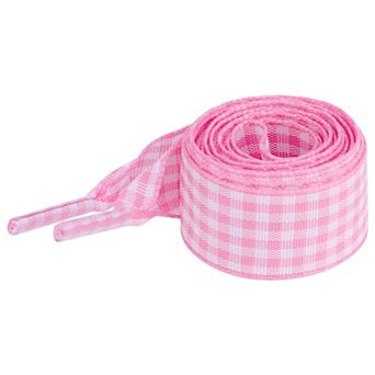 Women's 2 Pairs Flat Two-Tone Checkered 0.6" Wide Shoelaces for Sneakers 39.4"