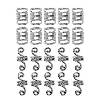 20 pc Hollow Design Hair Cuffs Dreadlock
