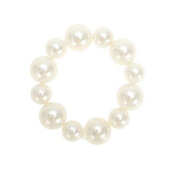 1 pc Pearls Hair Elastic Band Beige
