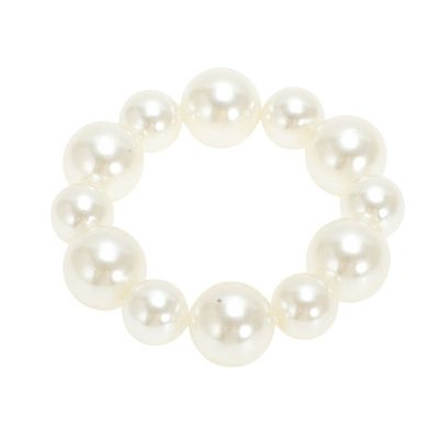 1Pc Pearls Hair Elastic Band Beige
