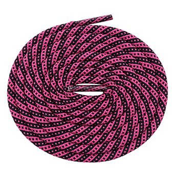 Two-Color Twill Dot Striped Round Shoelaces 2 Pairs for Martin Boots 39.4"