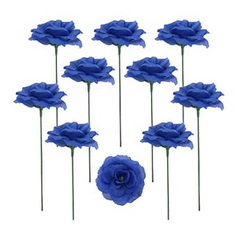 Artificial Roses Silk Rose Flowers with Detachable Heads, DIY Crafts Wedding Home Party 5.9"H