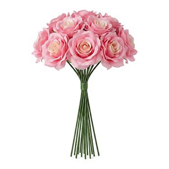 Artificial Roses Silk Rose Flowers with Detachable Heads, DIY Crafts Wedding Home Party 5.9"H