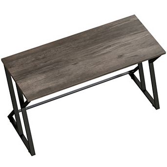 HOMCOM 55 Inch Computer Desk, Industrial Writing Desk with Z-Shaped Leg
