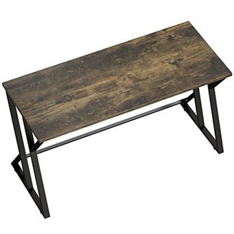 HOMCOM 55 Inch Computer Desk, Industrial Writing Desk with Z-Shaped Leg