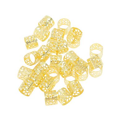 30Pcs Shiny Hollow Hair Ring 1.38 Inch