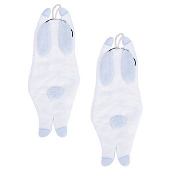 Cute Animal-Shaped Hanging Hand Towels, Super Absorbent Soft Coral Fleece Towels 13"x6"