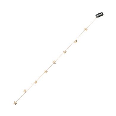 19.7" Butterfly Braided Hair Chain for Women 2 Pcs