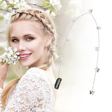 19.7" Butterfly Braided Hair Chain for Women 2 Pcs