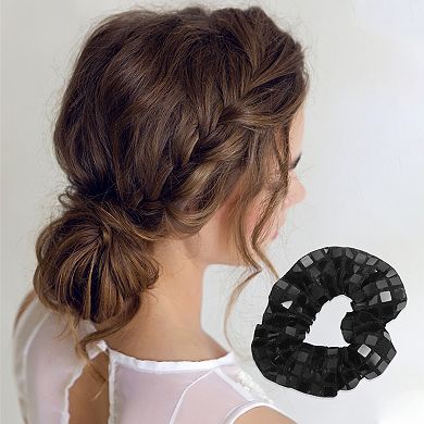Elegant Sequins Hair Ties 1 Pc Black