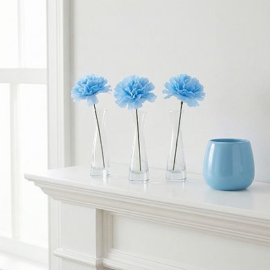 Large Artificial Carnation Bouquets, Silk Carnations with Detachable Flower Heads 5.9"H