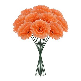 Large Artificial Carnation Bouquets, Silk Carnations with Detachable Flower Heads 5.9"H