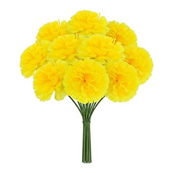Large Artificial Carnation Bouquets, Silk Carnations with Detachable Flower Heads 5.9"H