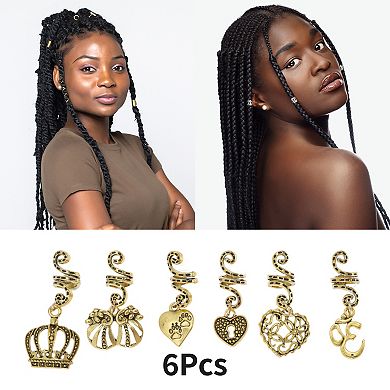 6Pcs Snake-shaped Hair Cuffs Dreadlock