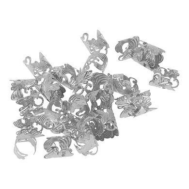 30Pcs Hollow Flower Hair Cuffs Dreadlock 1.22x0.59 Inch