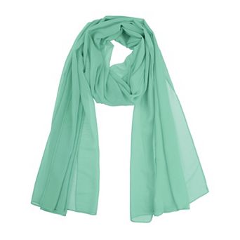 Women's Chiffon Scarf Sheer Lightweight Shawl Long Head Wrap for All Seasons