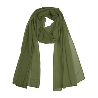 Women's Chiffon Scarf Sheer Lightweight Shawl Long Head Wrap for All Seasons