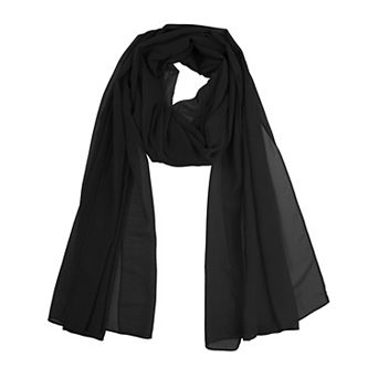 Women's Chiffon Scarf Sheer Lightweight Shawl Long Head Wrap for All Seasons