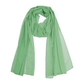 Women's Chiffon Scarf Sheer Lightweight Shawl Long Head Wrap for All Seasons