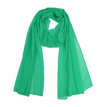 Women's Chiffon Scarf Sheer Lightweight Shawl Long Head Wrap for All Seasons