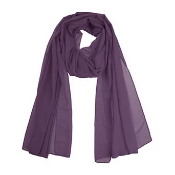 Women's Chiffon Scarf Sheer Lightweight Shawl Long Head Wrap for All Seasons