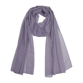 Women's Chiffon Scarf Sheer Lightweight Shawl Long Head Wrap for All Seasons