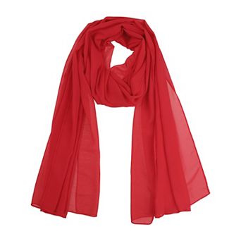 Women's Chiffon Scarf Sheer Lightweight Shawl Long Head Wrap for All Seasons