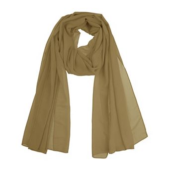 Women's Chiffon Scarf Sheer Lightweight Shawl Long Head Wrap for All Seasons