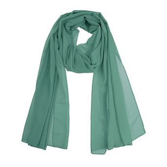 Women's Chiffon Scarf Sheer Lightweight Shawl Long Head Wrap for All Seasons
