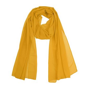 Women's Chiffon Scarf Sheer Lightweight Shawl Long Head Wrap for All Seasons