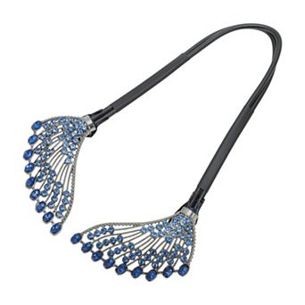 Fashion Wings Hair Clips for Home Black Blue 1 pc Black Blue