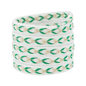 2 Pairs 0.47'' Wide Contrast Color Flat Fat Braided Twist Woven Shoelaces 39.4"