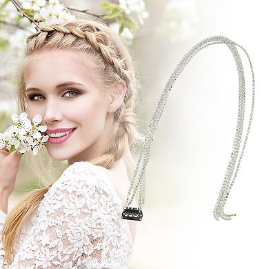 19.7" Vintage Rhinestone Braided Hair Chain for Women 1 Pc