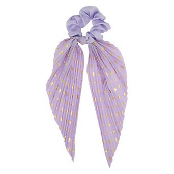 Stylish Creased Ribbon Hair Elastics Hair Ties 1 pc Purple