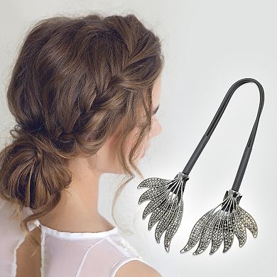 Fashion Wings Hair Clips for Home 1 Pc Black Brown