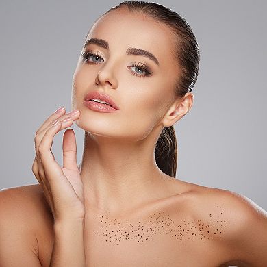 Realistic Temporary Tatto Freckles Fake Tattoos Brown 6 Pcs